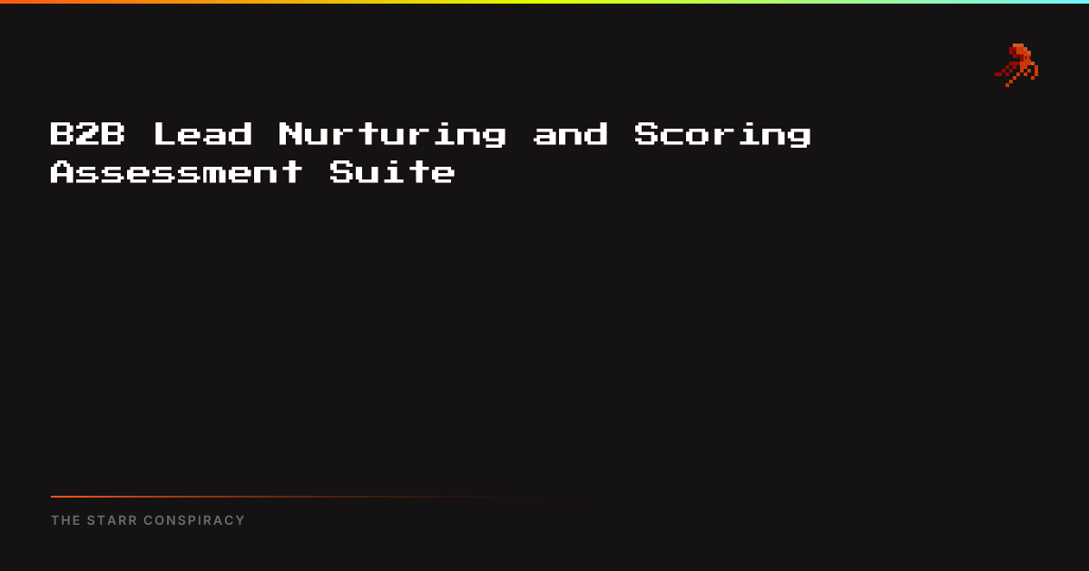 B2B Lead Nurturing and Scoring Assessment Suite