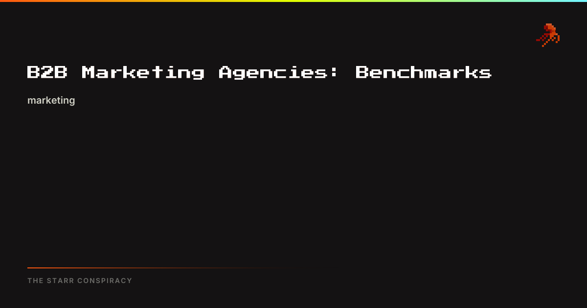 B2B Marketing Agencies: 2025 Benchmarks | The Starr Conspiracy