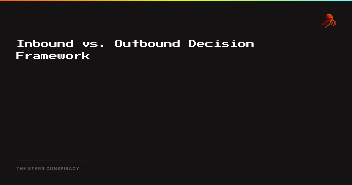 Inbound vs. Outbound Decision Framework | The Starr Conspiracy