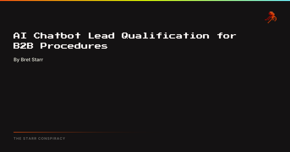 AI Chatbot Lead Qualification for B2B Procedures