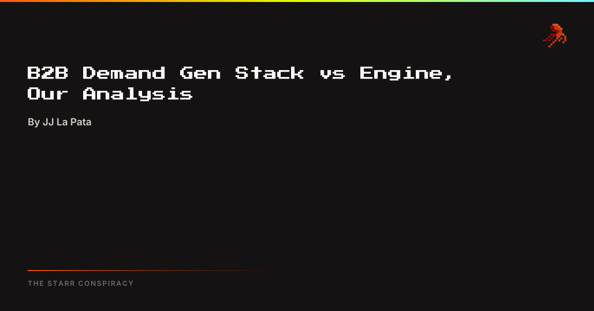 B2B Demand Gen Stack vs Engine, Our Analysis